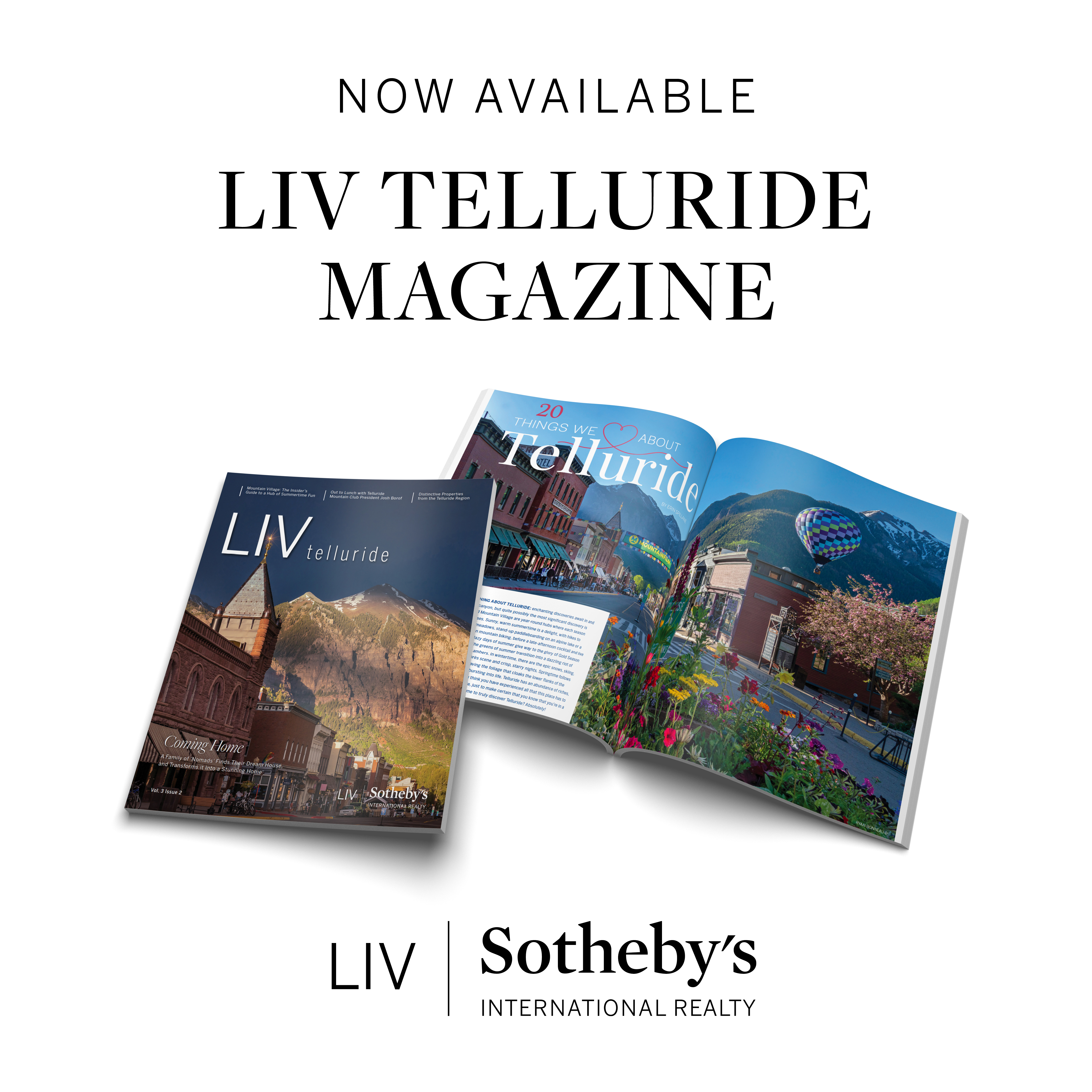 Welcome to the Summer Edition of our signature local publication, LIV Telluride Magazine! header image.