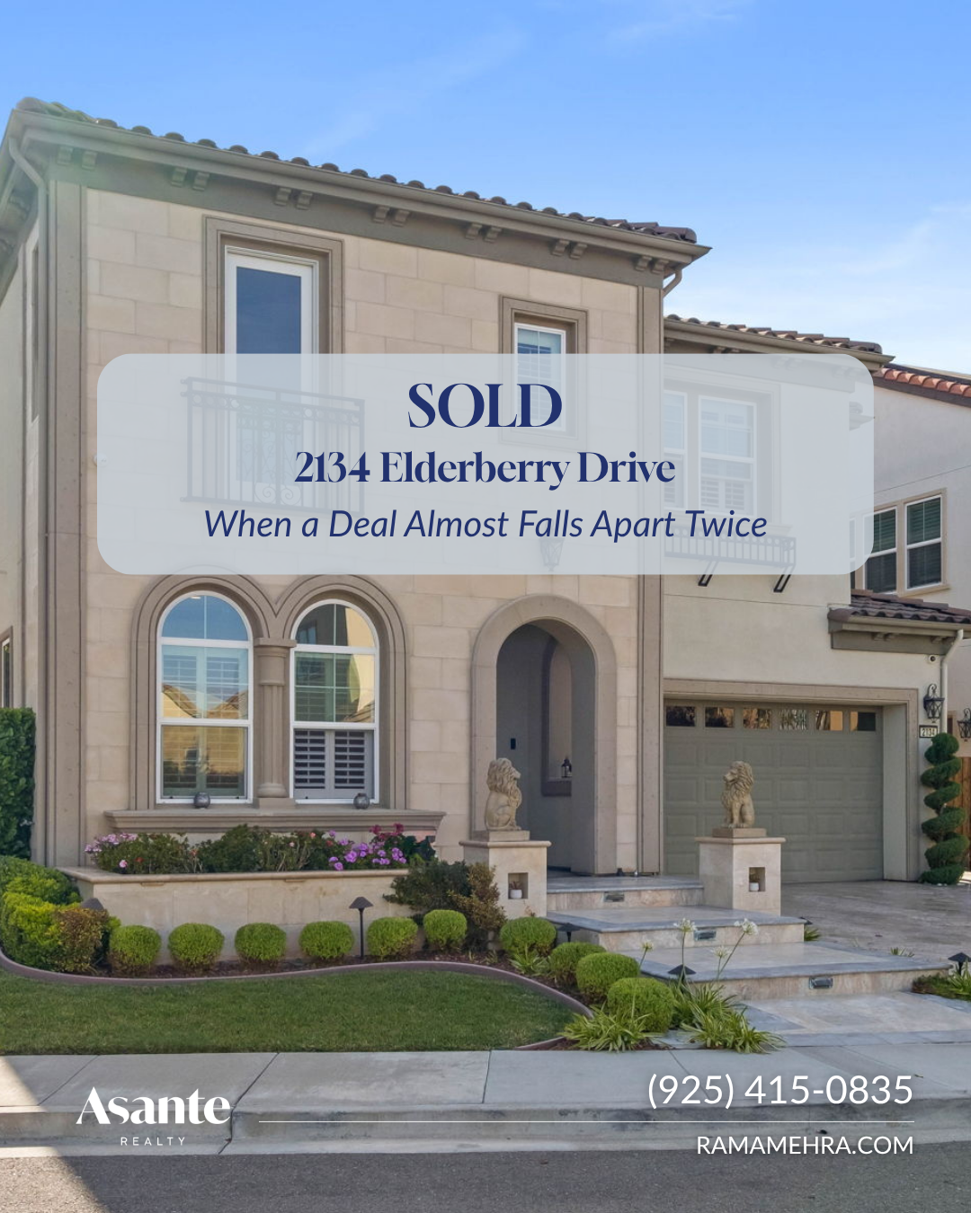 SOLD: 2134 Elderberry Drive, Gale Ranch, San Ramon — When a Deal Almost Falls Apart Twice header image.