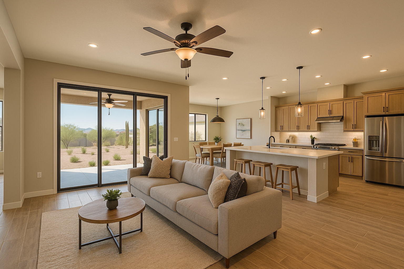 Arizona homes often feature open floor plans header image.
