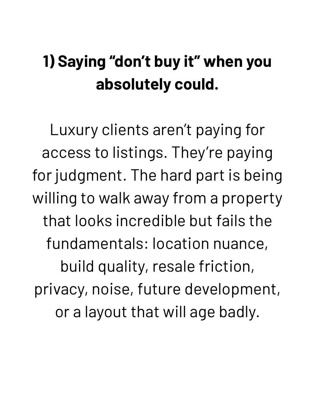 Decision 1: Saying don&rsquo;t buy it