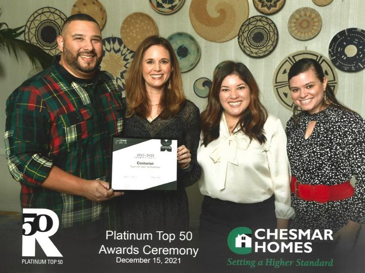 2021: Team Kristen Schramme is awarded as one of the Platinum Top 50 Realtors in San Antonio for the 8th year in a row!