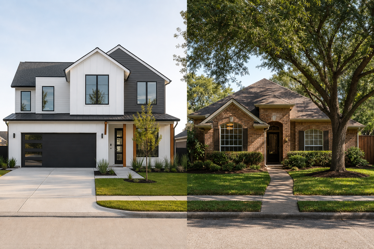 Houston-area buyer comparing new construction and resale homes.