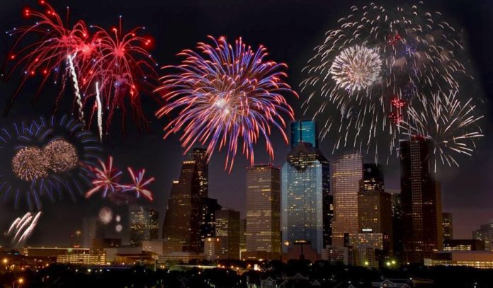 Marvel at City of Houston’s free 4th of July fireworks spectacular over Downtown tonight By 365thingsinhouston header image.