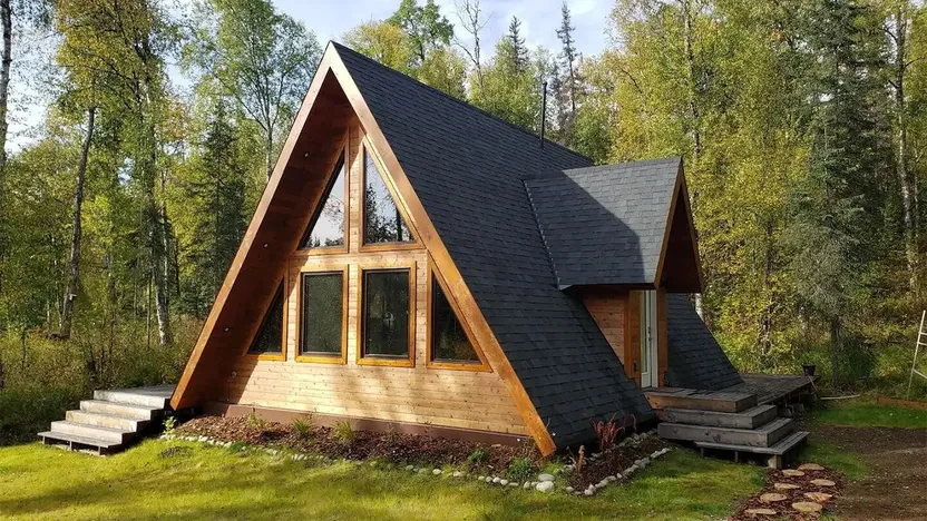 That A-Frame Life: What It’s Really Like To Live in These Triangular Houses By Realtor.com header image.