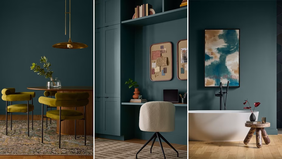 Behr Paint presenta su nuevo Color del Año 2026: un “versátil” y “atemporal” tono Jade Ahumado. Por Realtor.com header image.