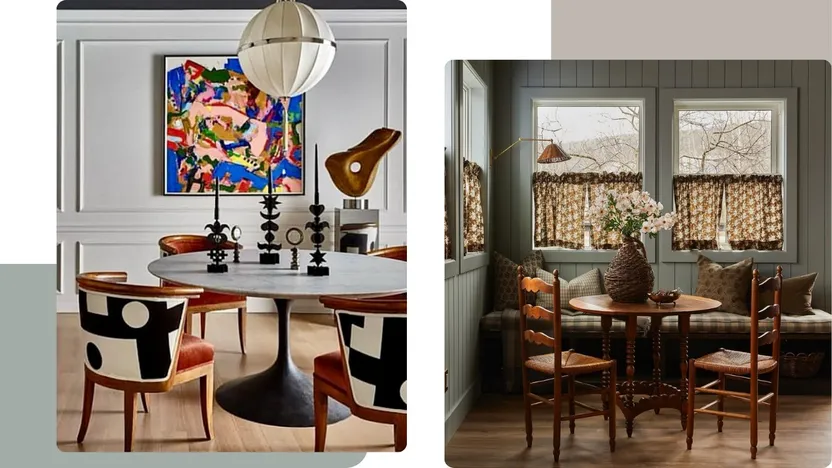 Salas de Comedor Cápsula del Tiempo: Opta por un Estilo Victoriano Lujoso o una Acogedora Cabaña con Estas 5 Tendencias de Realtor.com header image.