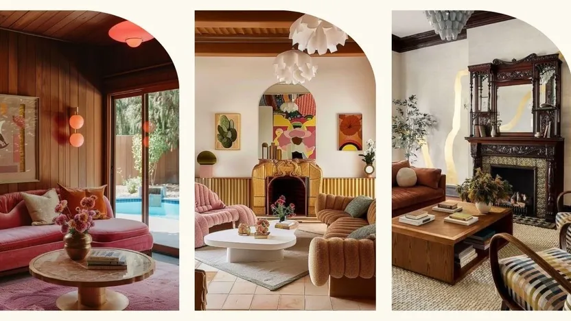 Funky Living Rooms Are Trending—Here’s How To Bring the Look Into Your Home By Realtor.com header image.