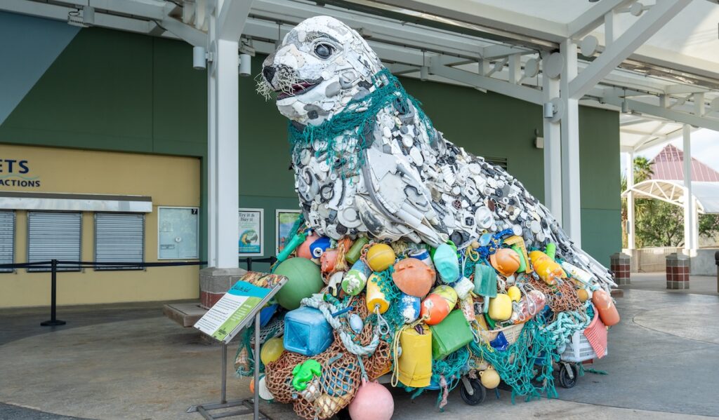 Strike a pose at Washed Ashore: Art to Save the Sea in Galveston By 365thingsinhouston header image.