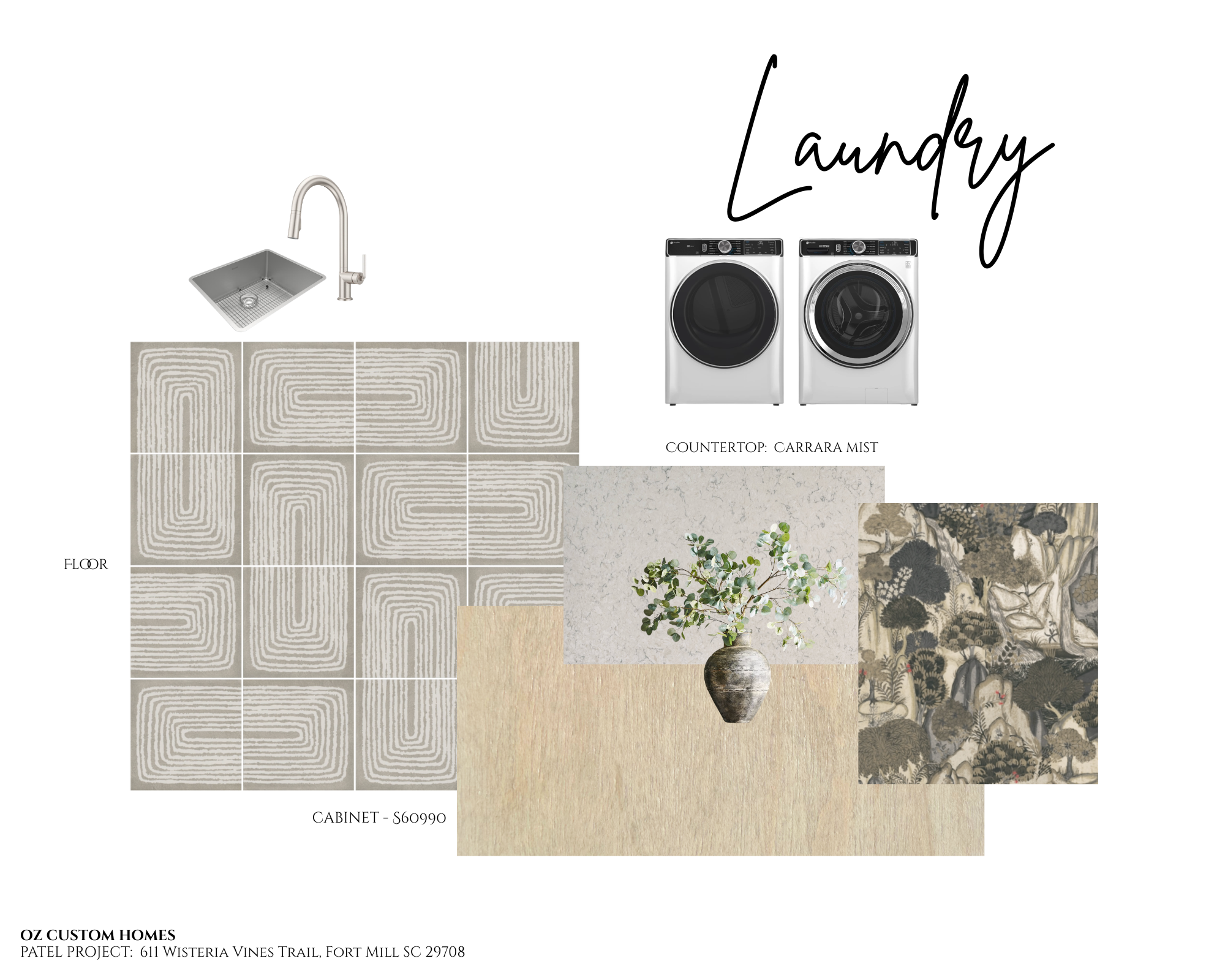 Laundry Mood Board Wisteria Fort Mill, SC
