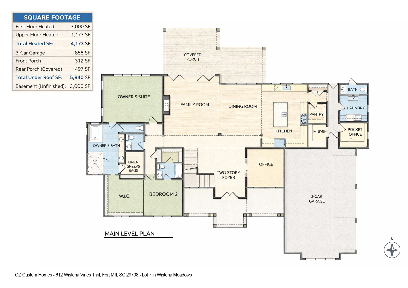 612 Wisteria Vines Trail, Fort Mill, SC Floor Plan