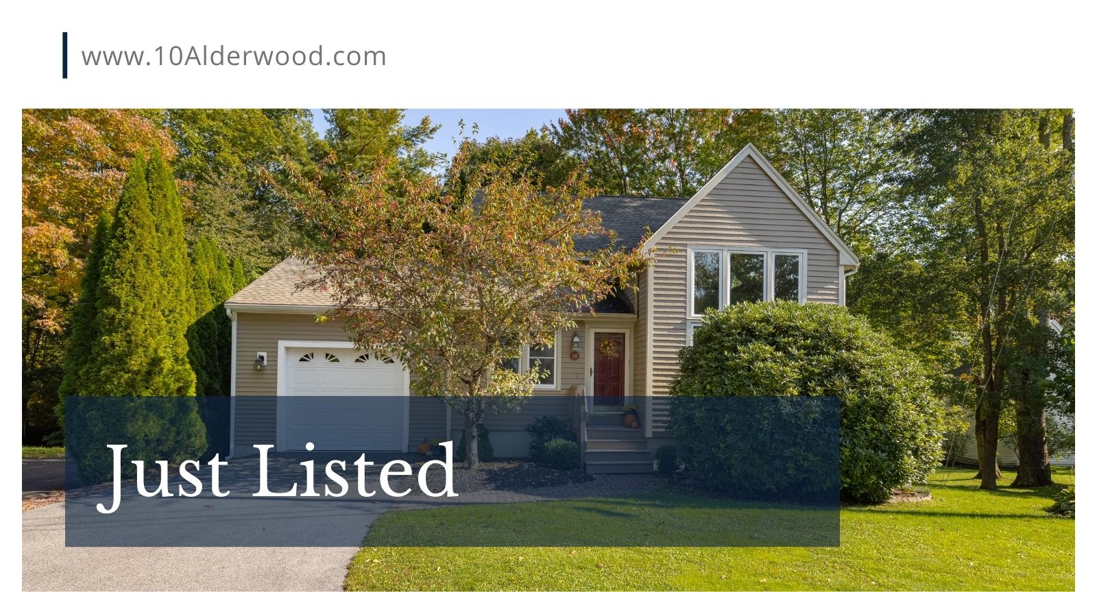 JUST LISTED! 10 Alderwood Drive, Stratham, NH header image.