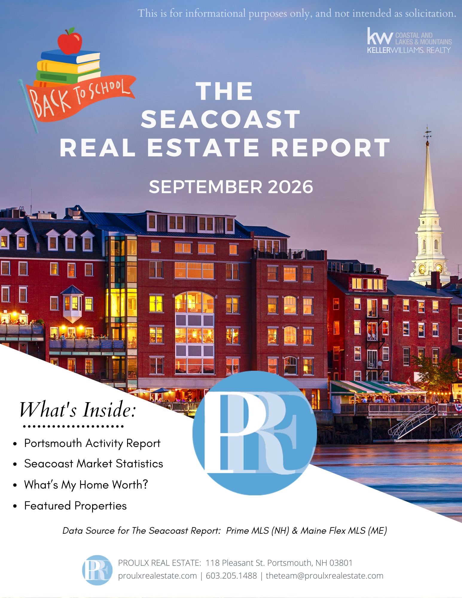 2026 September Proulx Real Estate Seacoast Report header image.