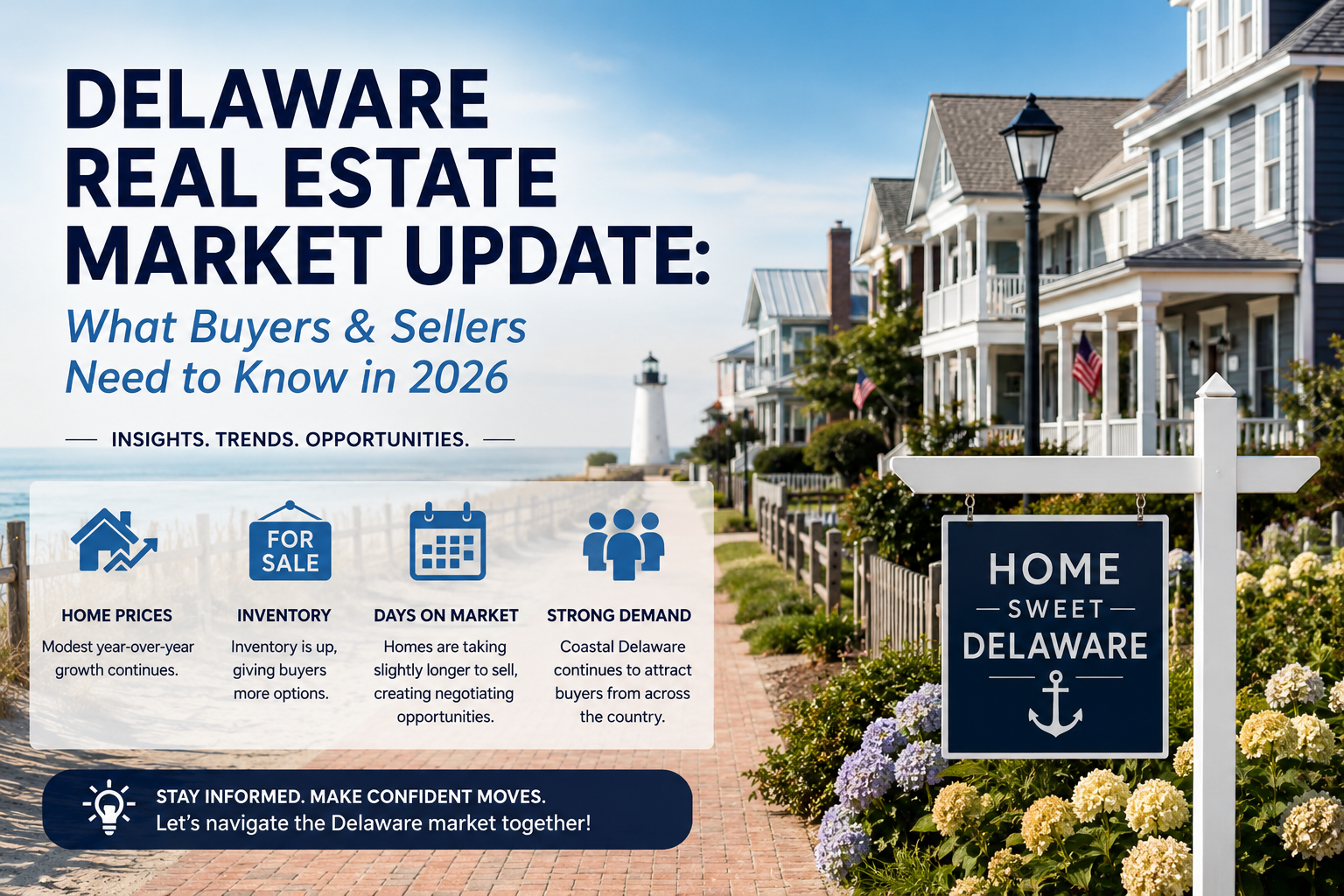 Delaware Real Estate Market Update: What Buyers & Sellers Need to Know in 2026 header image.