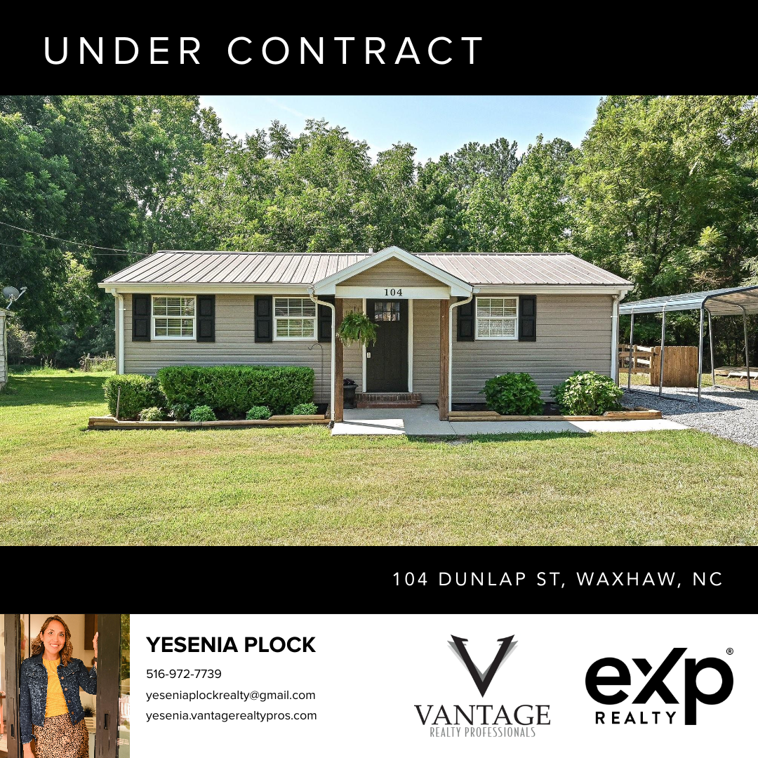 Under Contract in Waxhaw: Congratulations to Yesenia's Buyers! header image.