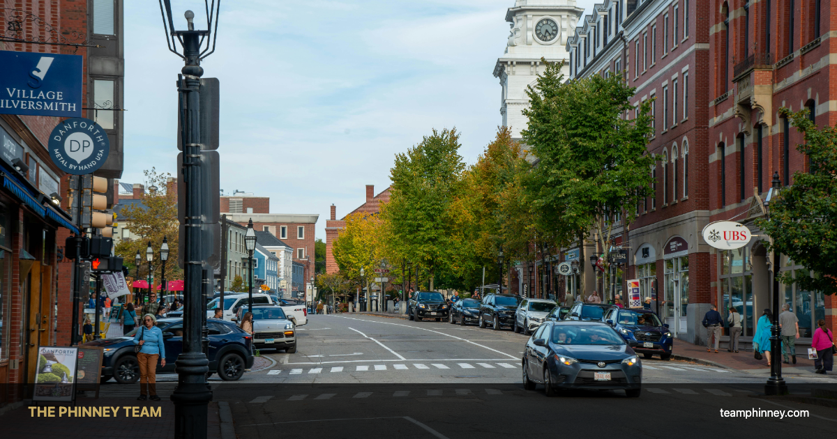 Historic downtown street scene in New Hampshire showing things to do in downtown Concord NH