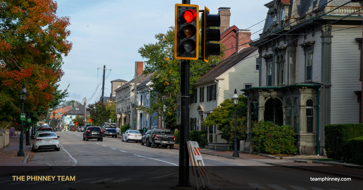 Charming New Hampshire residential street representing Bedford NH school district homes
