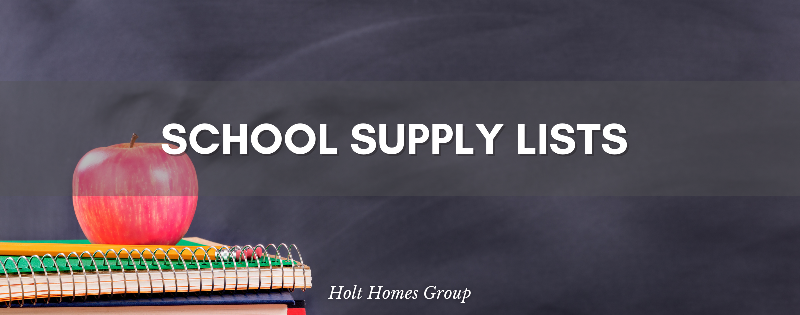 2021-2022 Area School Supply Lists header image.