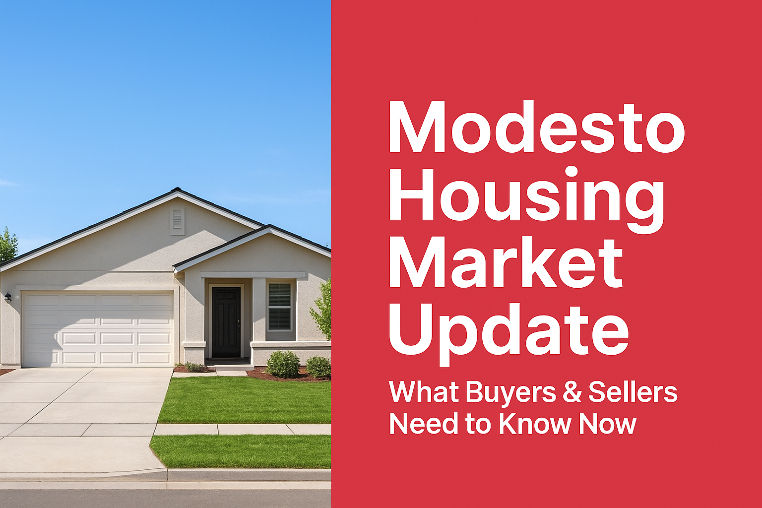Modesto Housing Market Update: What Buyers & Sellers Need to Know Before 2026 header image.