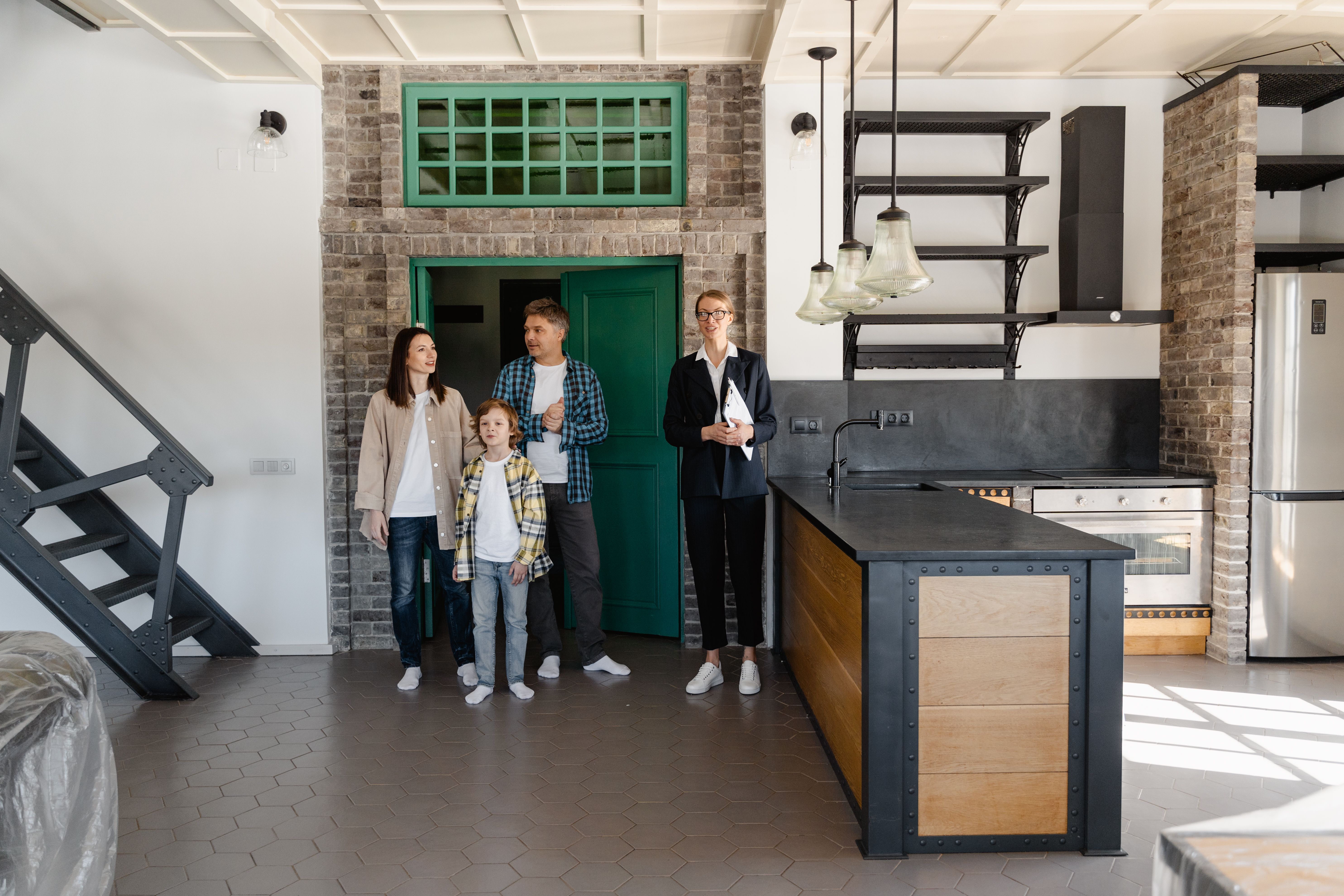 Buyers looking at a home during a showing