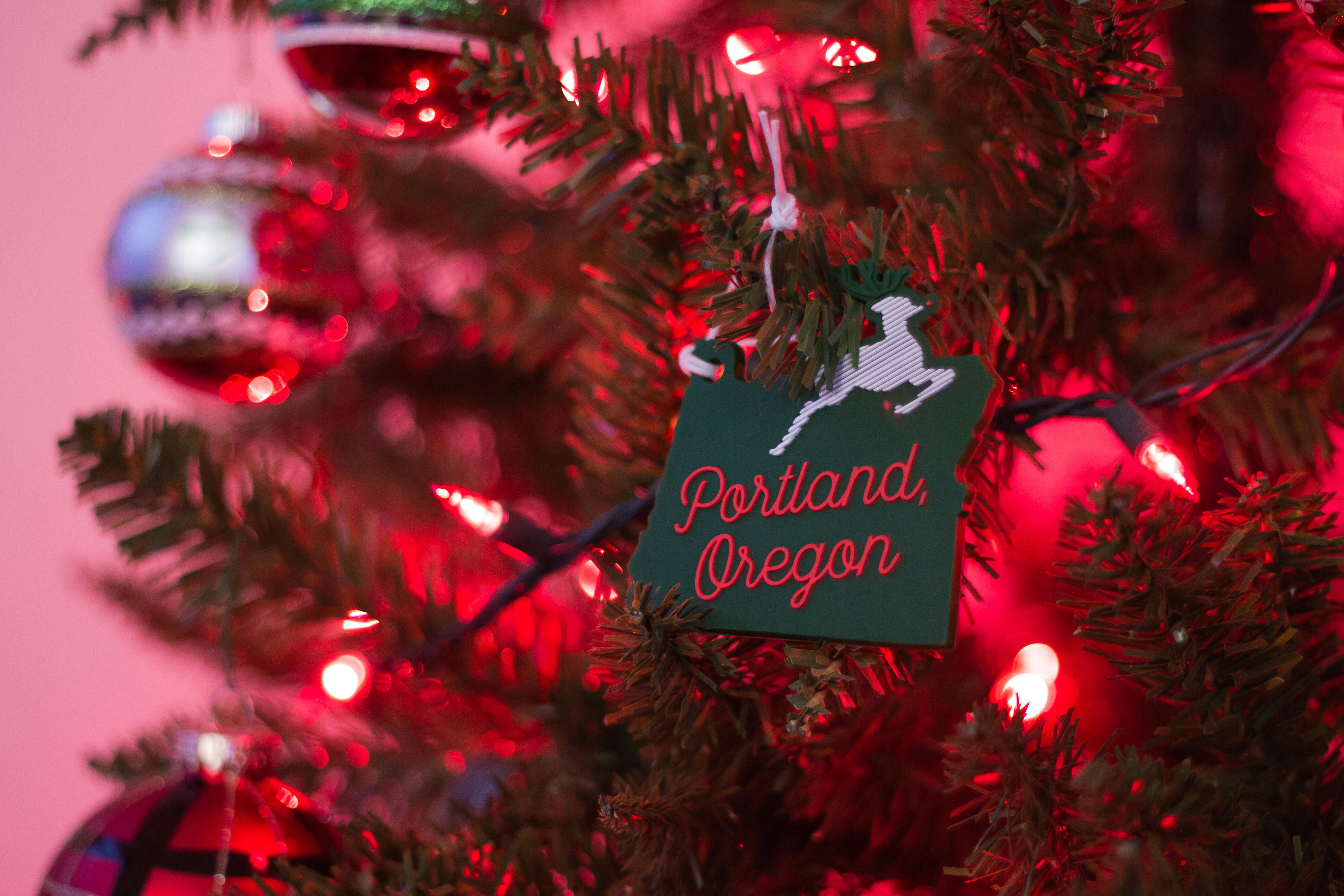 Welcome to Portland Ornament on Christmas Tree