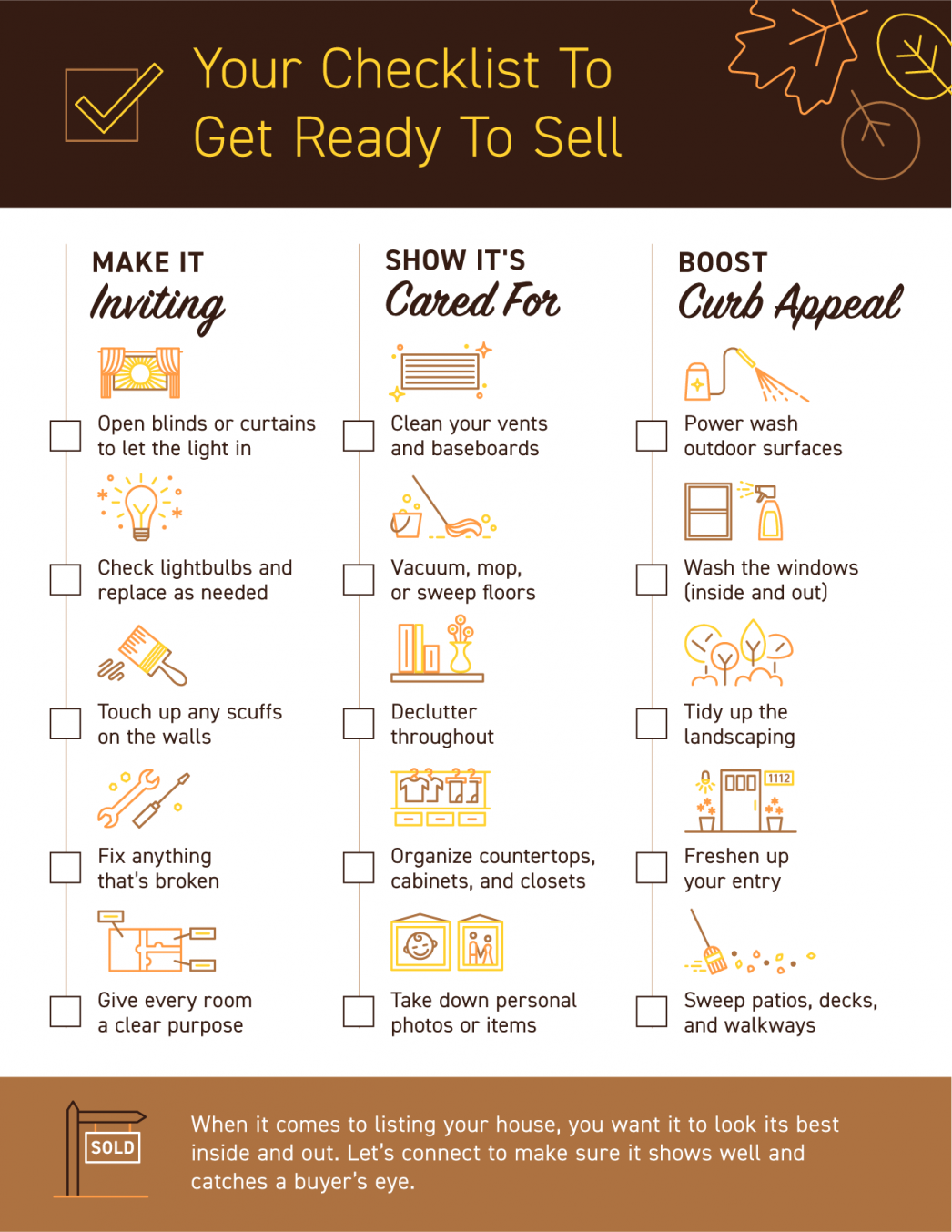Your Checklist To Get Ready To Sell header image.