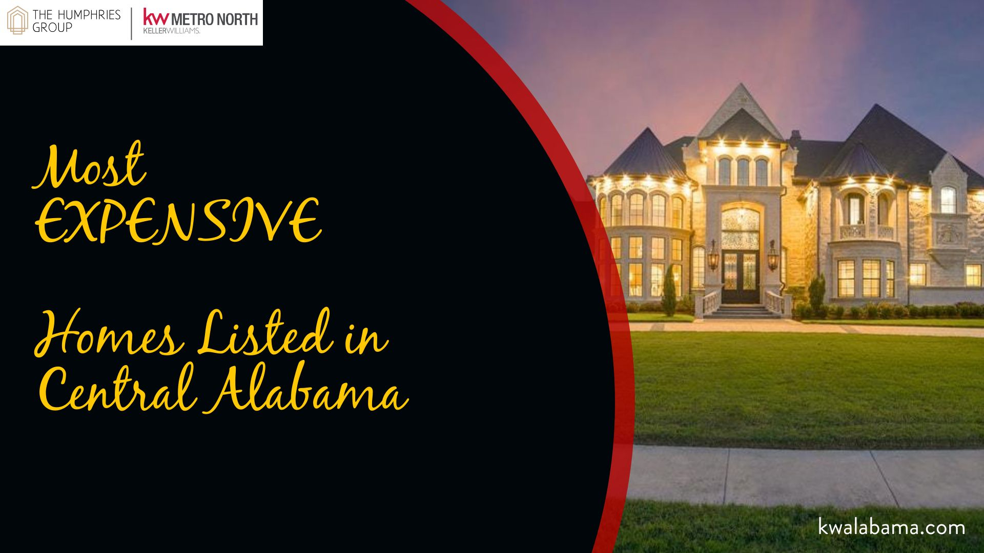 Top 5 Most EXPENSIVE Listings in Central Alabama header image.