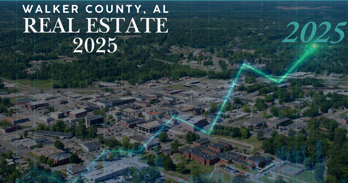 2025 Real Estate Market Projections for Walker County, Alabama header image.