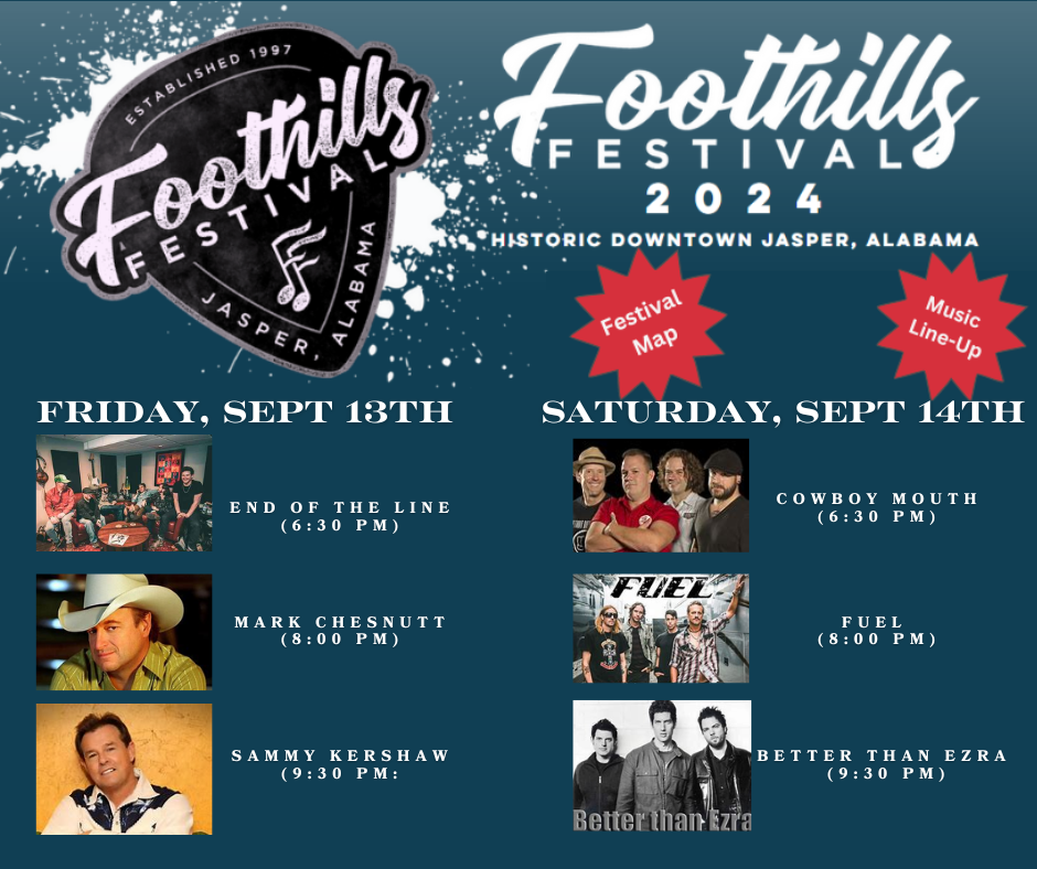 Foothills Festival 2024 - Music Lineup header image.