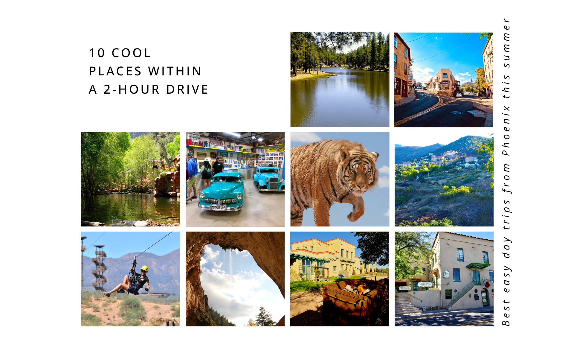 Best easy day trips from Phoenix this summer: 10 cool places within a 2-hour drive header image.