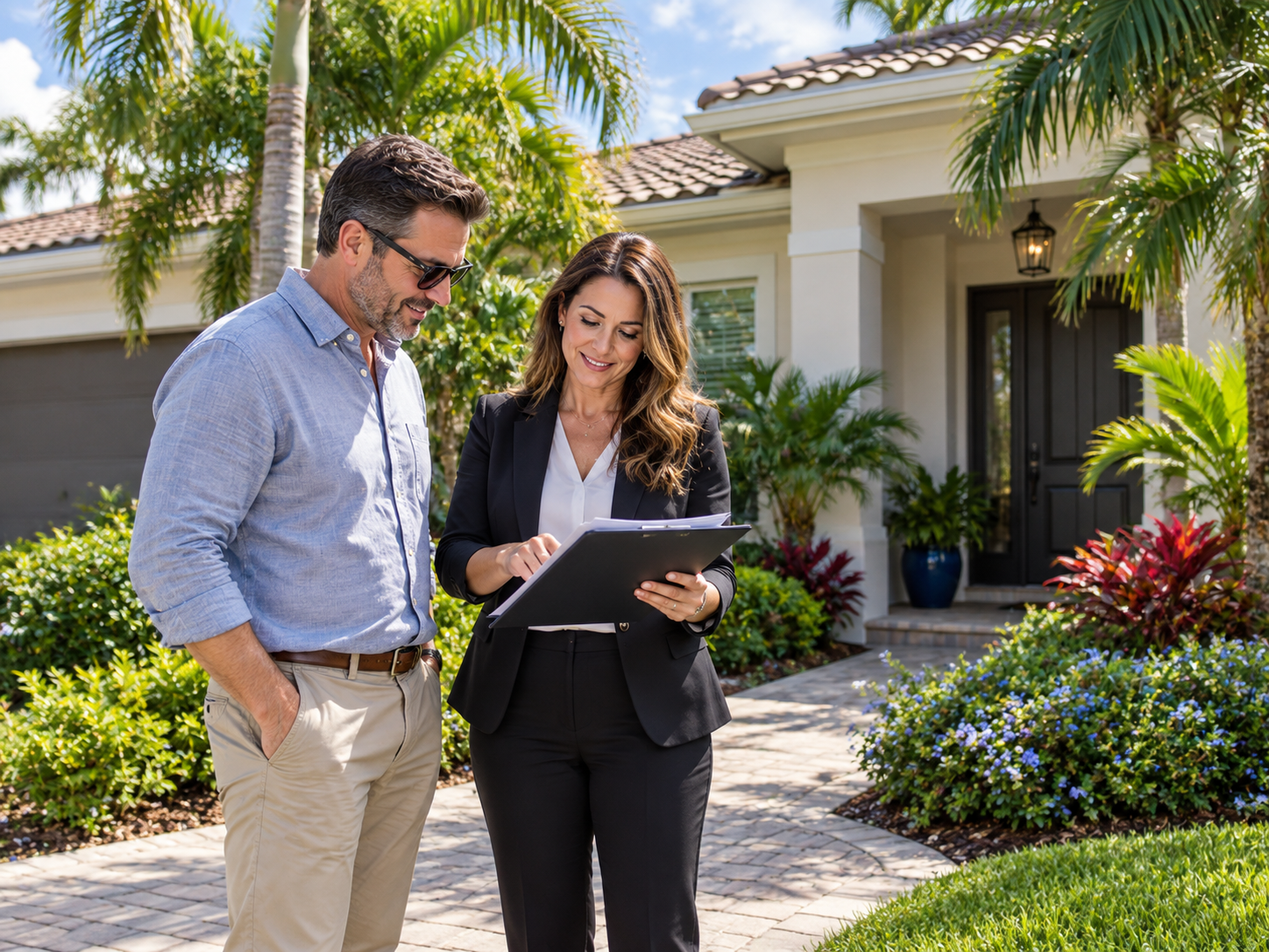 Florida real estate investor reviewing lease, rent, deposit and inspection records for a tenant-occupied rental property.