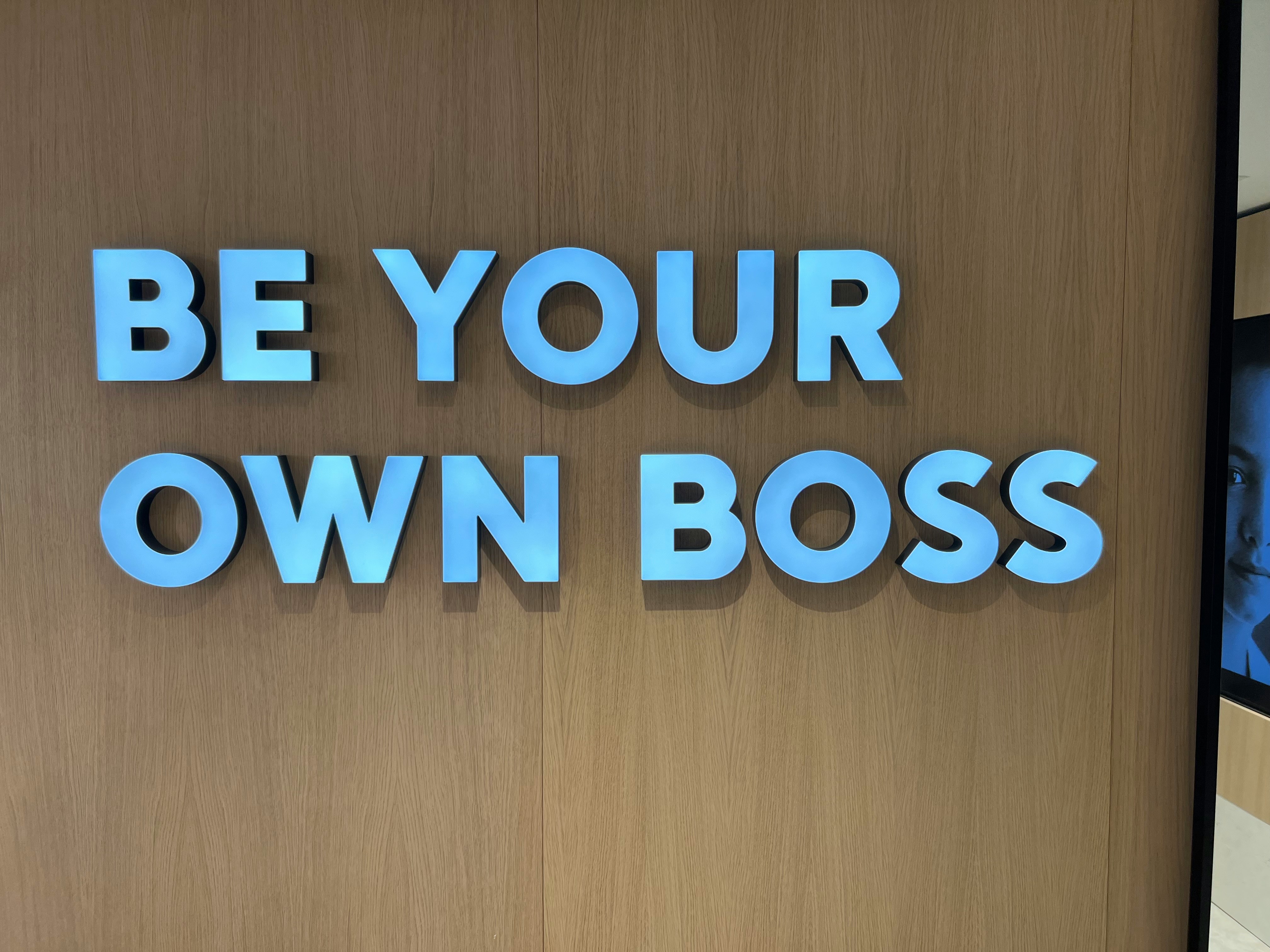 Be Your Own Boss neon sign