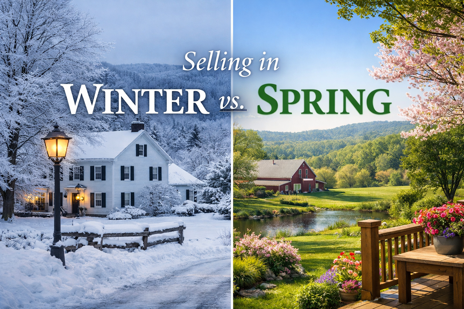 Selling in Winter vs Spring: What Sellers Should Know header image.