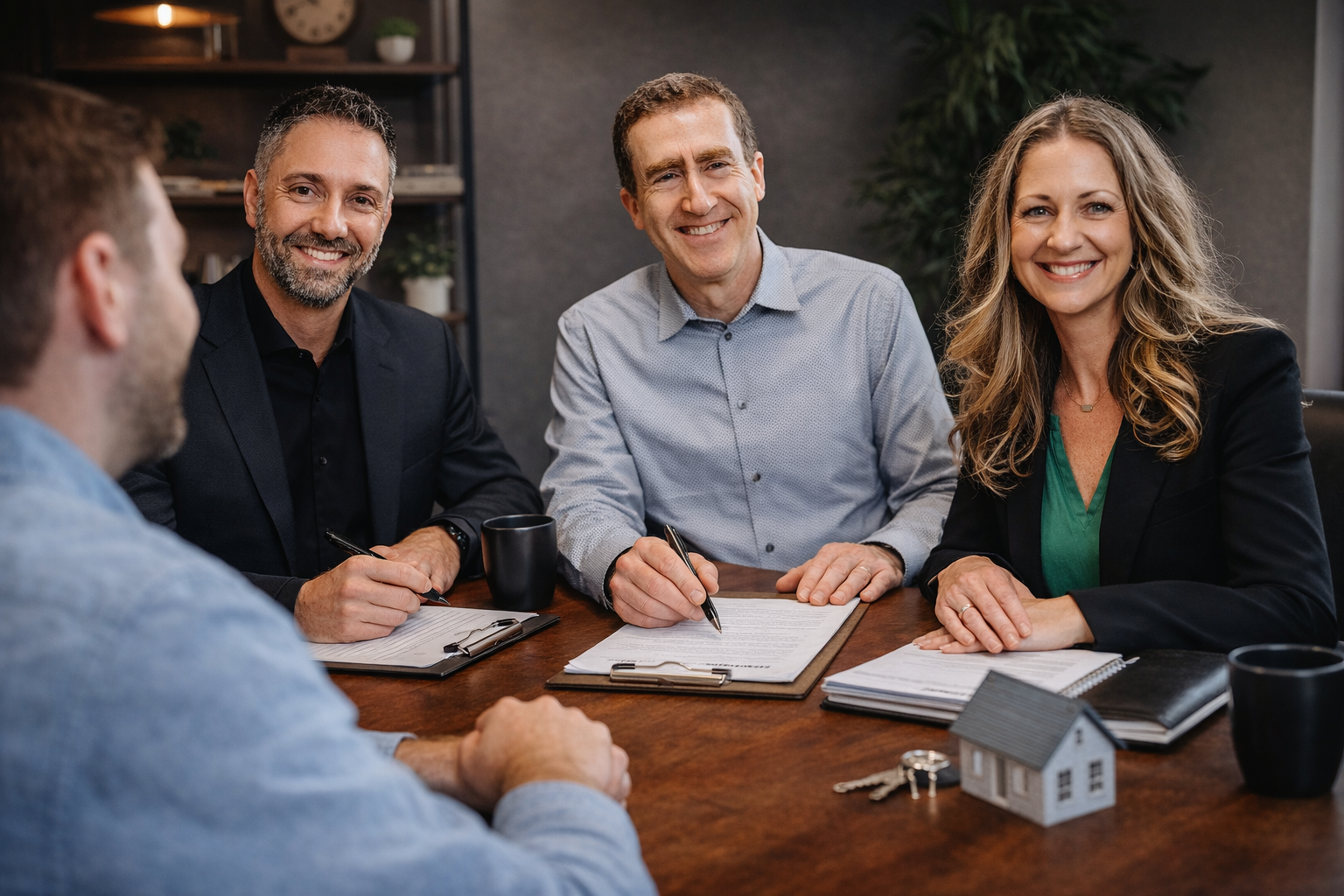Brandon King meeting with home buyers to discuss mortgage pre-approval and financing options in Portland, Oregon