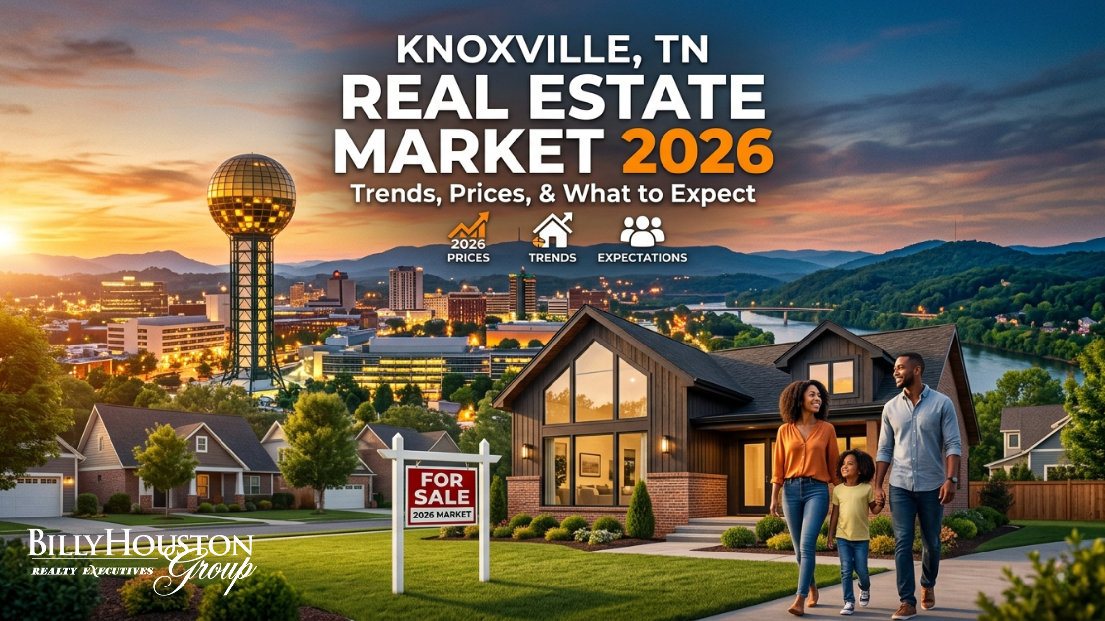 Suburban homes in Knoxville TN reflecting the current real estate market and housing demand in East Tennessee