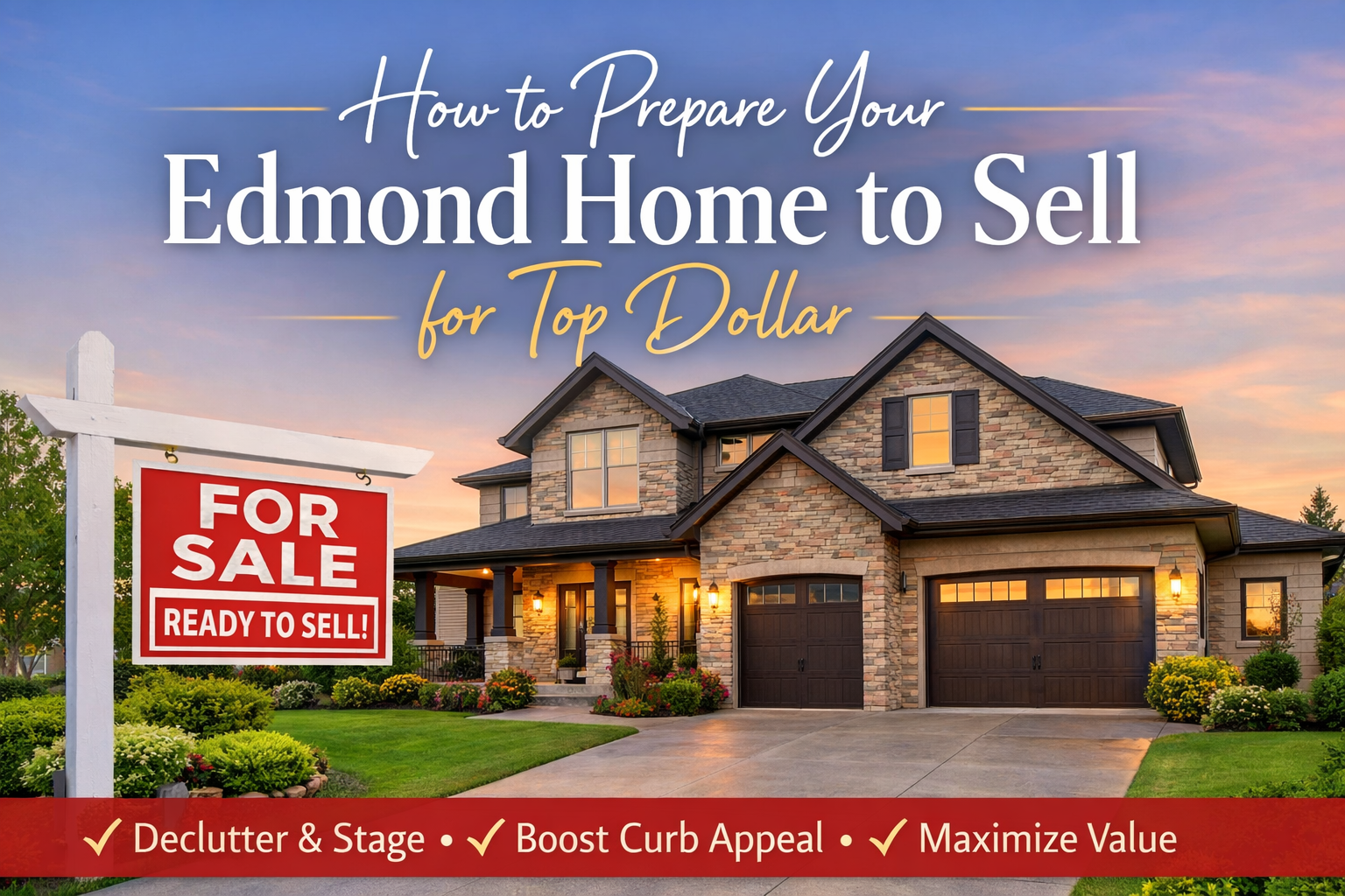 Well-maintained Edmond Oklahoma home with strong curb appeal ready for sale