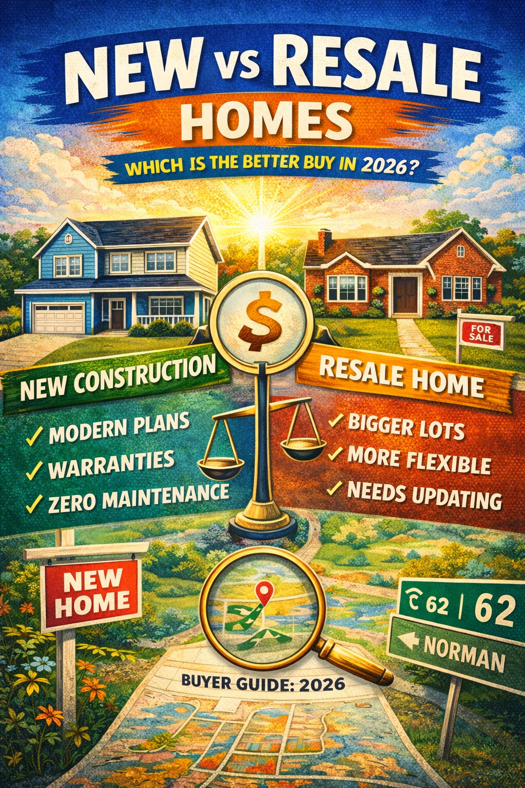 resale homes Newcastle OK, Newcastle OK builders, buying a new home in Newcastle, should I buy new or existing home Newcastle