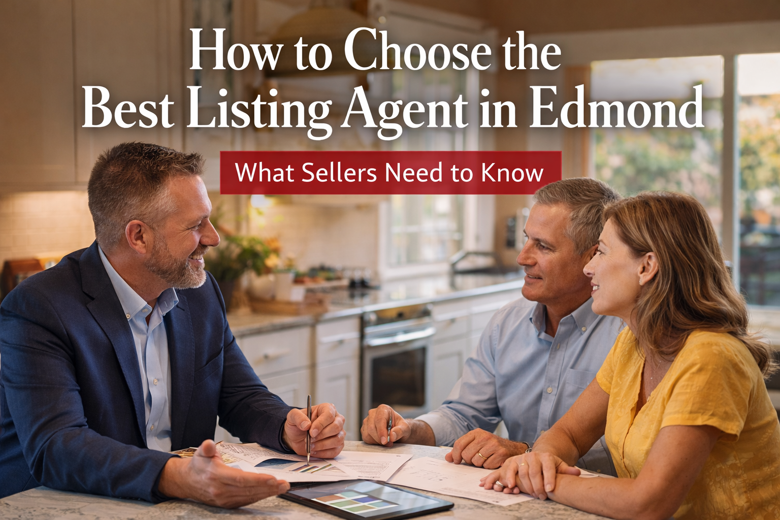 Experienced Edmond Oklahoma listing agent helping a homeowner prepare to sell