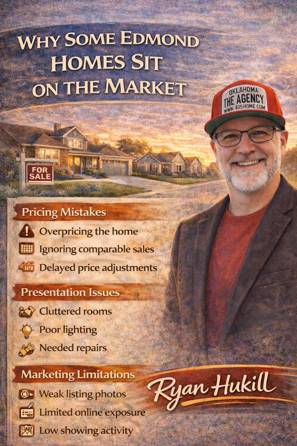 Edmond Oklahoma real estate infographic explaining why some homes sit on the market longer than others