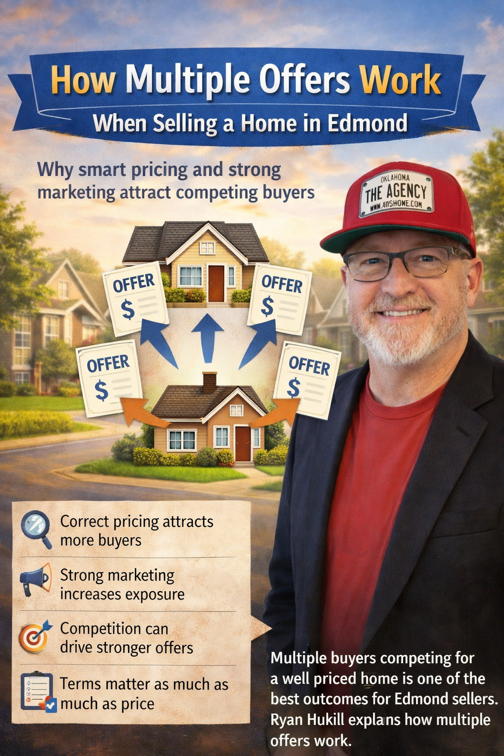 Ryan Hukill Edmond Realtor explaining how multiple offers work when selling a home in Edmond Oklahoma