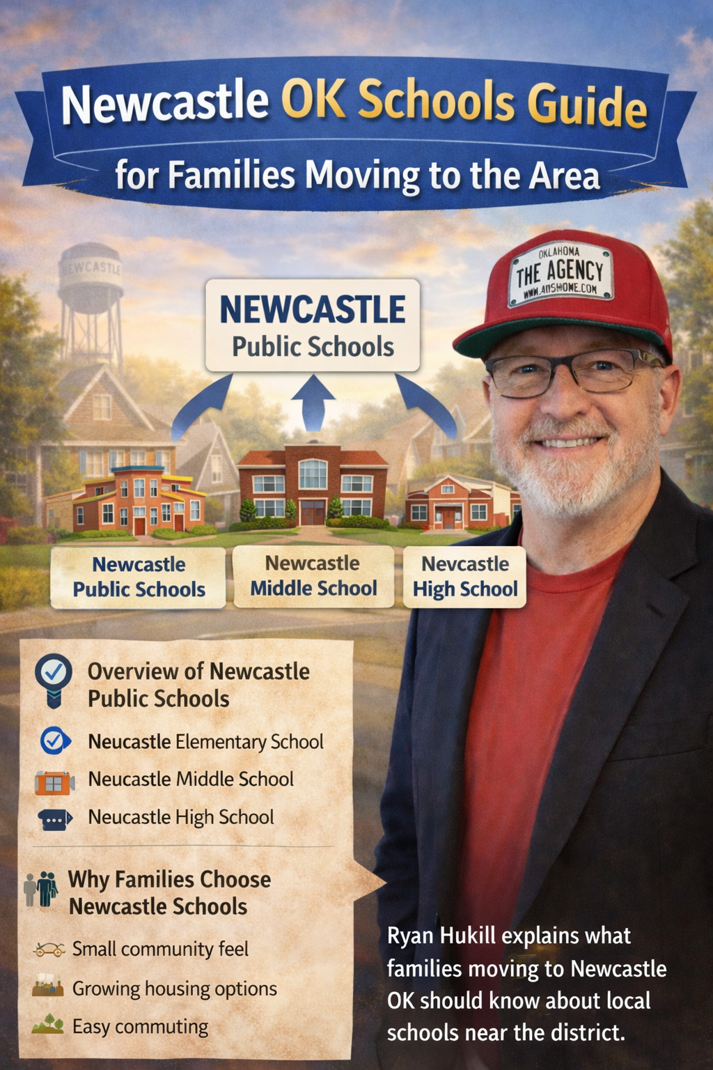 Newcastle Oklahoma schools guide infographic for families moving to Newcastle OK by Ryan Hukill