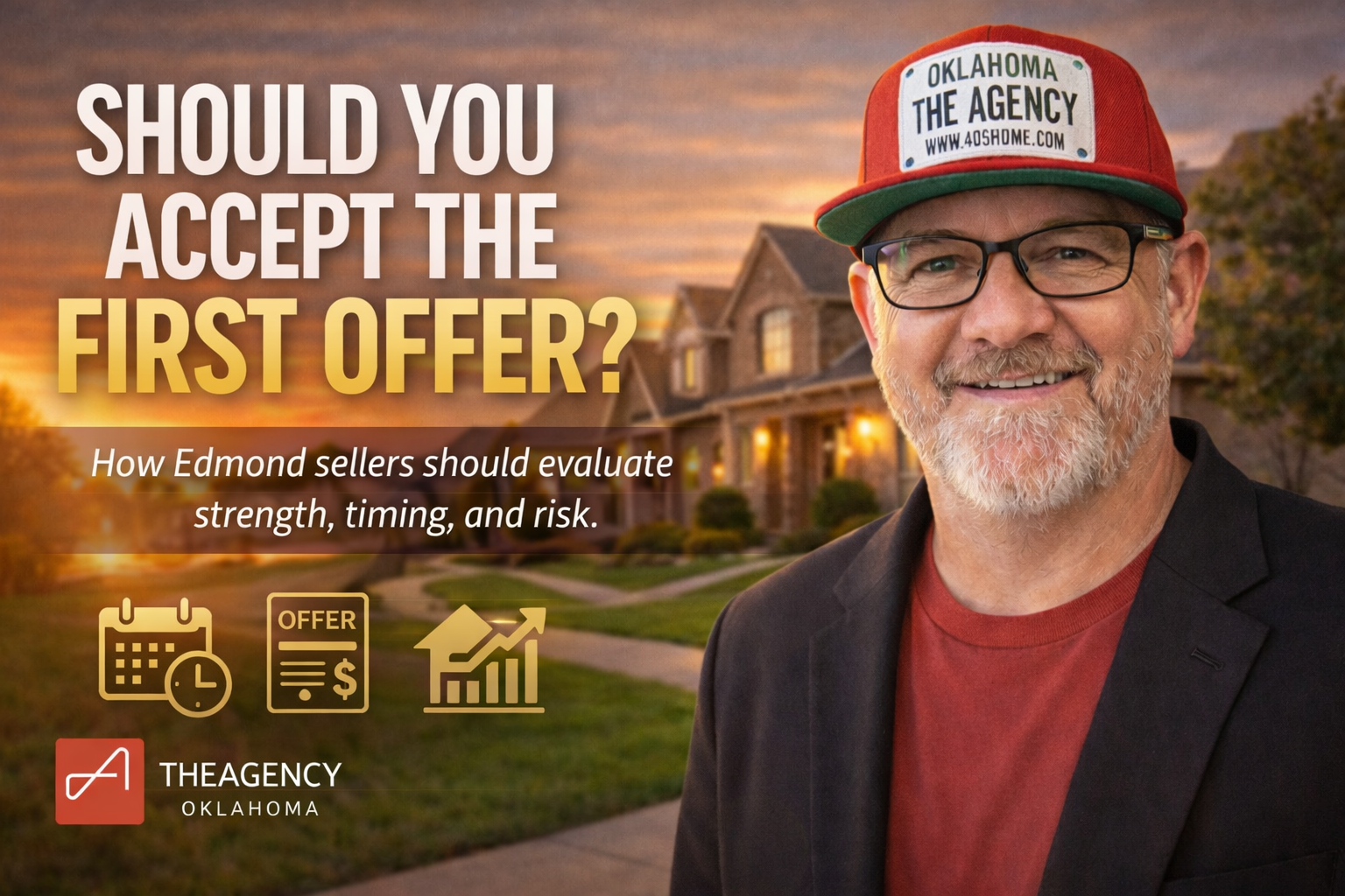 Edmond real estate agent Ryan Hukill explaining whether home sellers should accept the first offer on their house