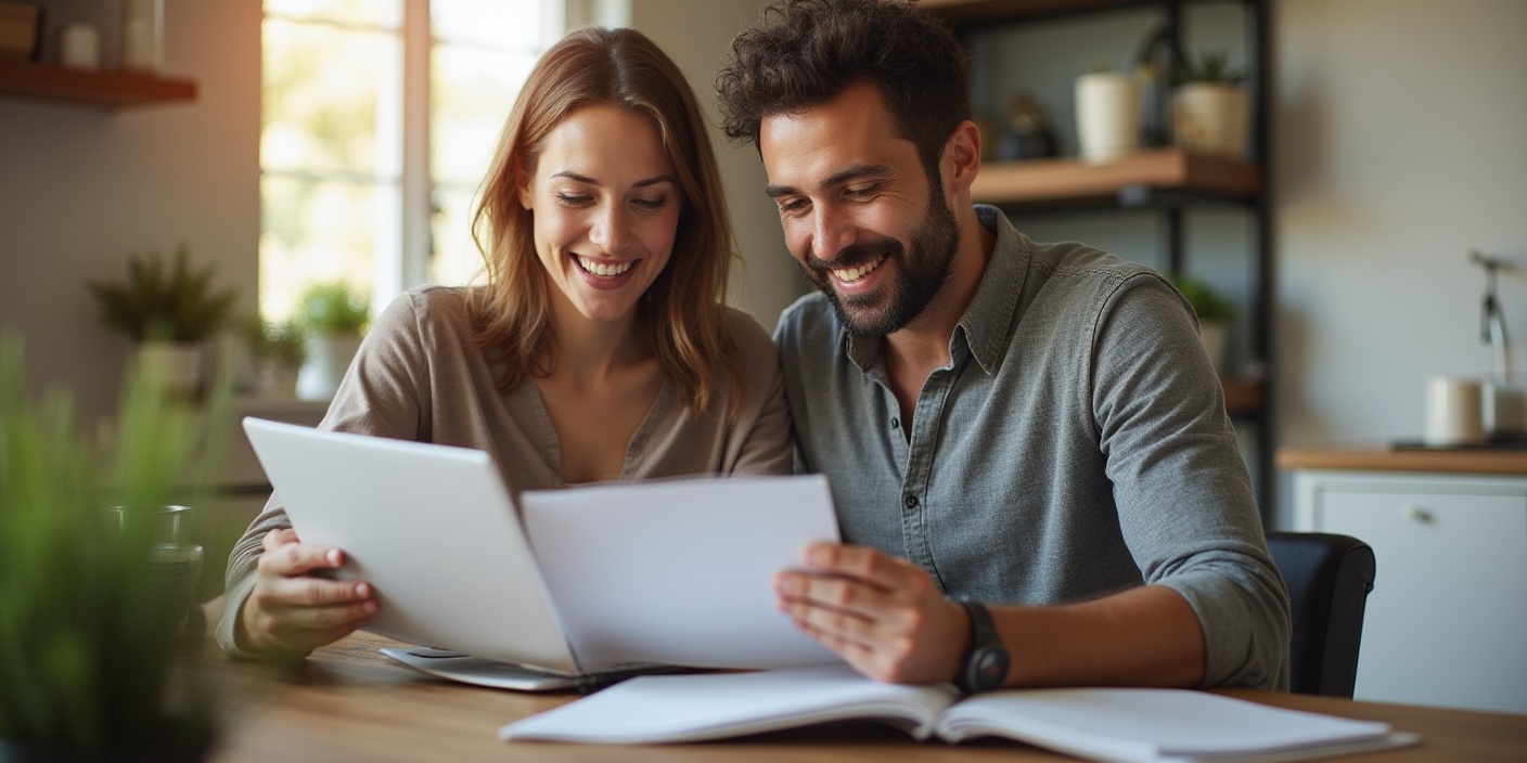 A married couple researching the cost of living in Edmond Oklahoma