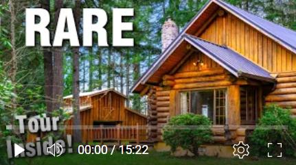 Rare Fairy Tale Log Cabin Tour header image.