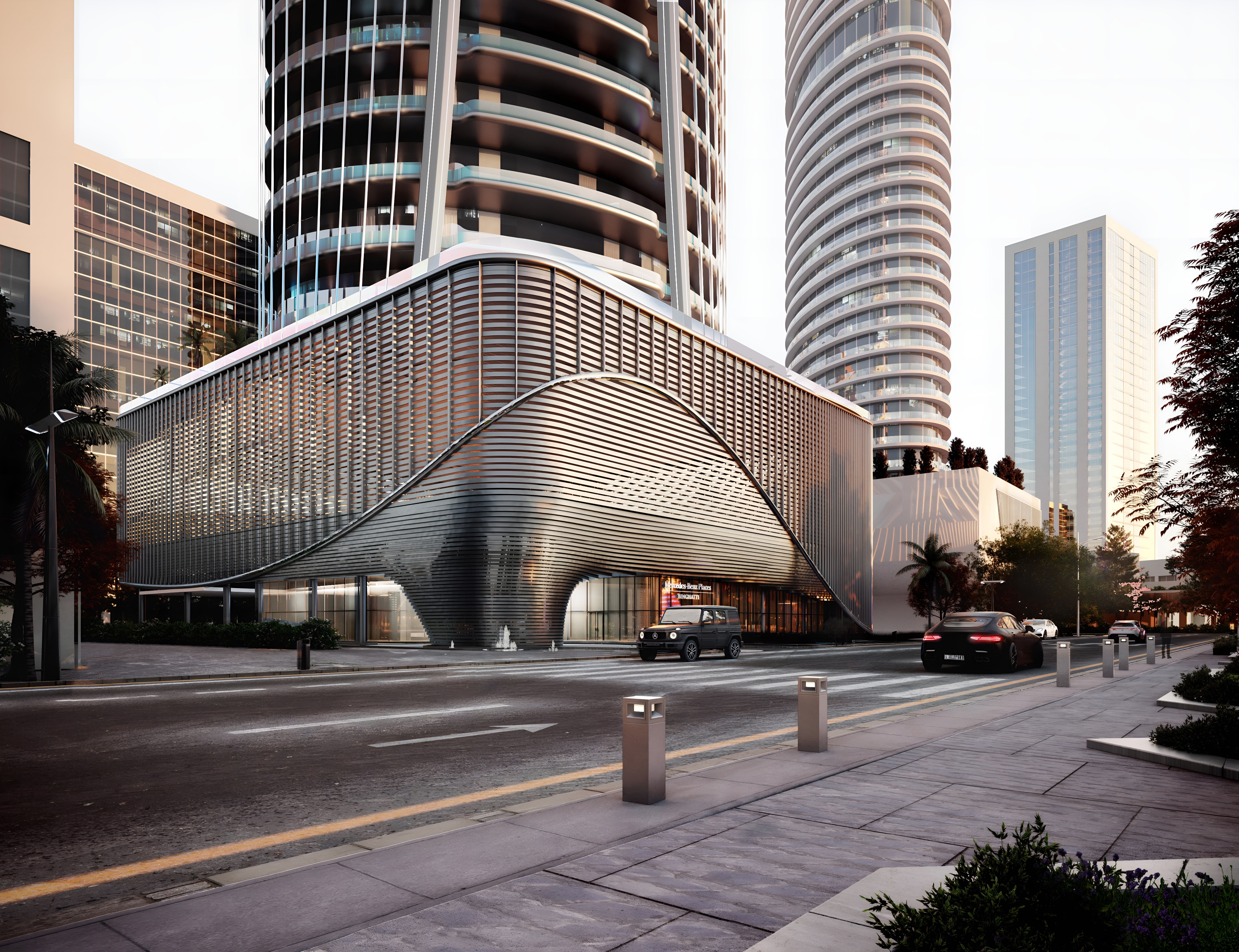 Mercedes-Benz Places Dubai luxury branded penthouse exterior by Bouzy Group