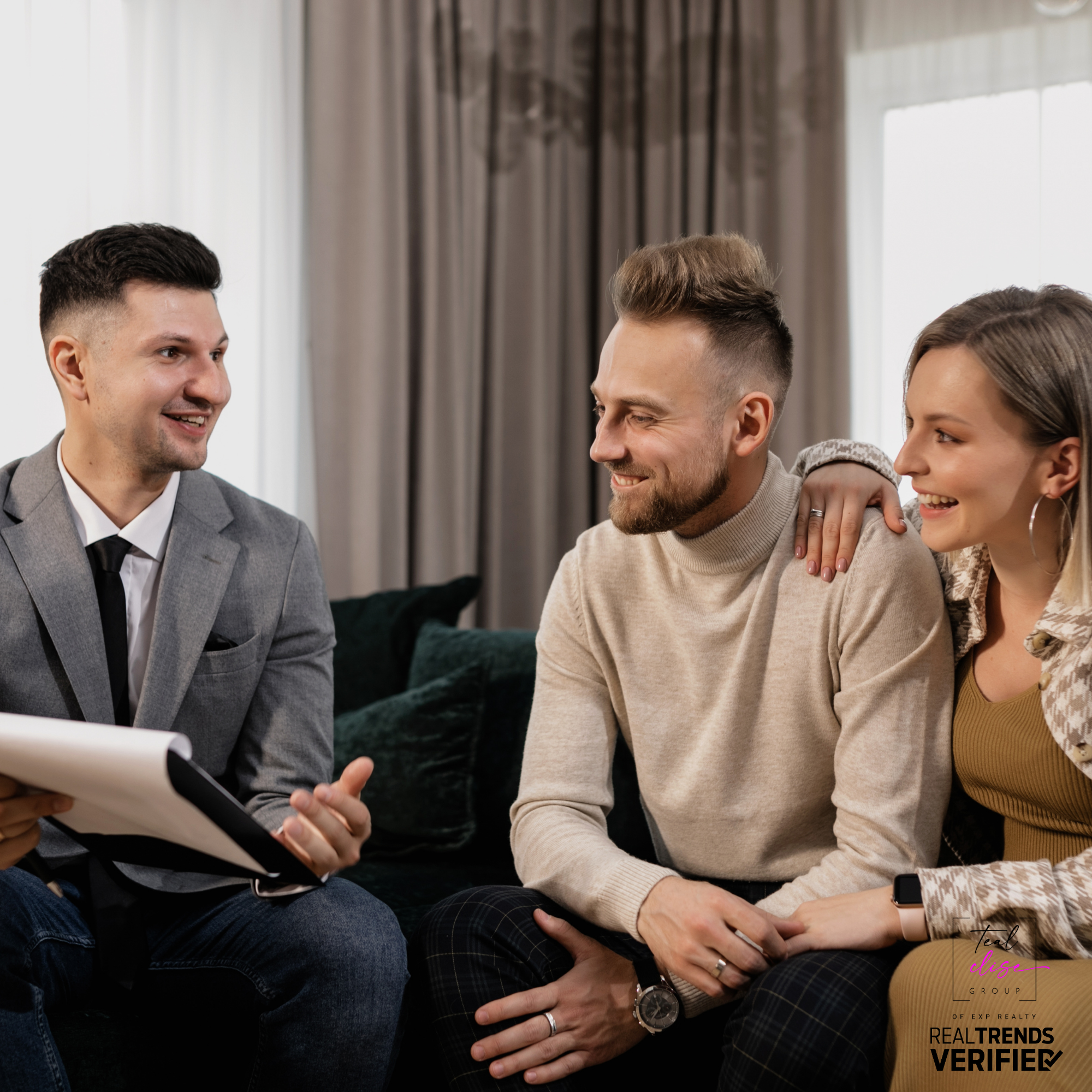 A Maryland real estate agent meeting with a couple to discuss homebuying options and market timing, highlighting the importance of acting sooner rather than waiting to purchase a home.