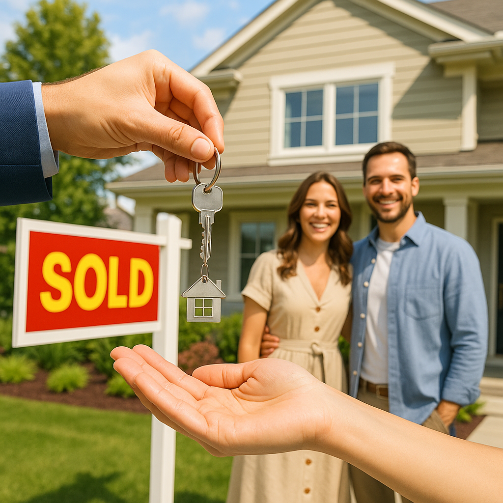 handing the keys over to your new house