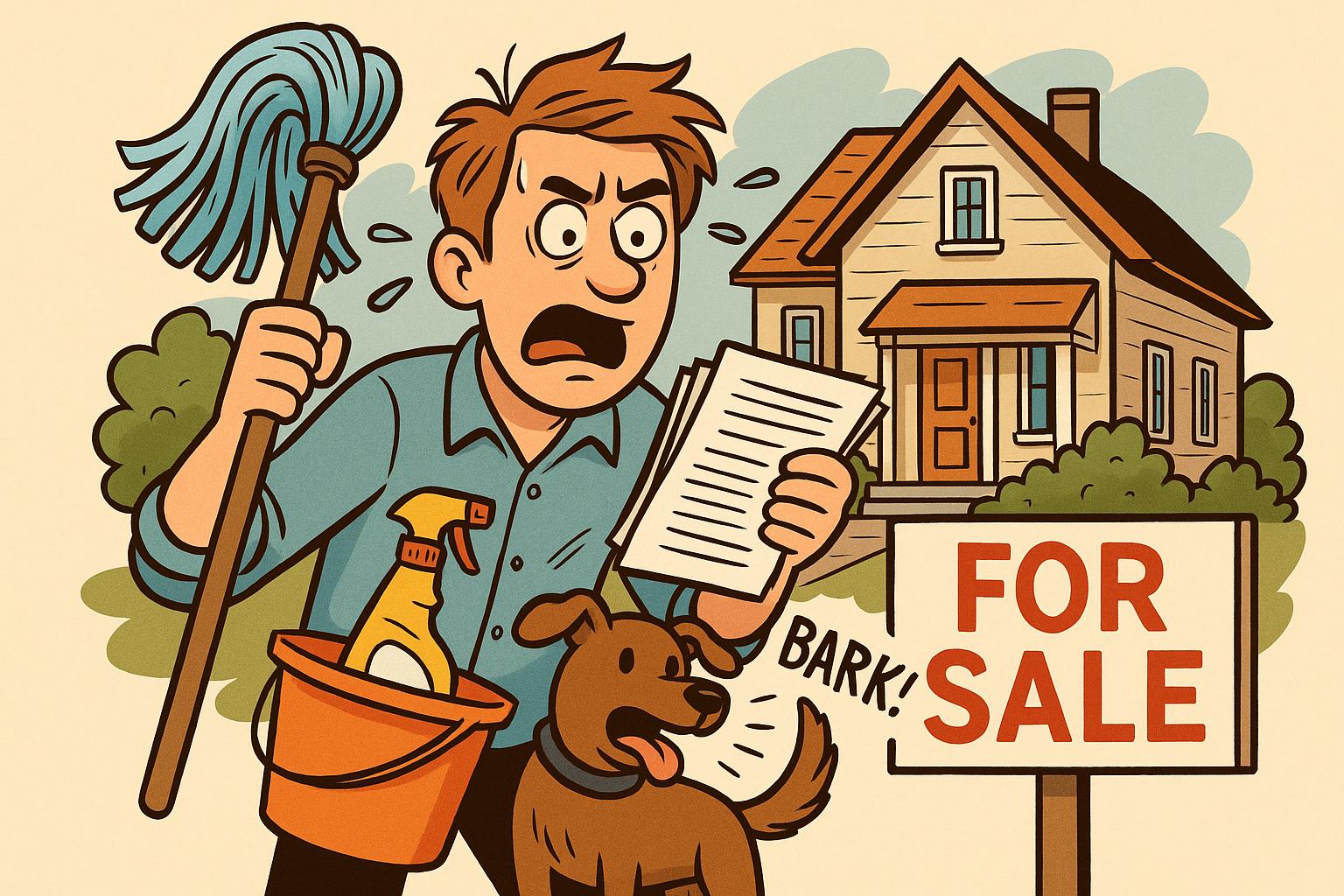 🏡 “The Wild Ride of Selling a Home Right Now: A Comedy of Contracts, Cleanings & Chaos” header image.
