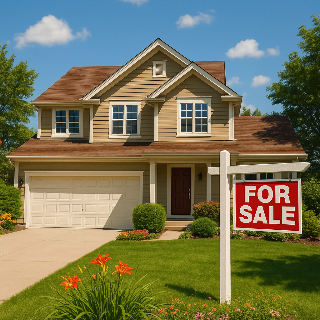 image of a house with a for sale sign