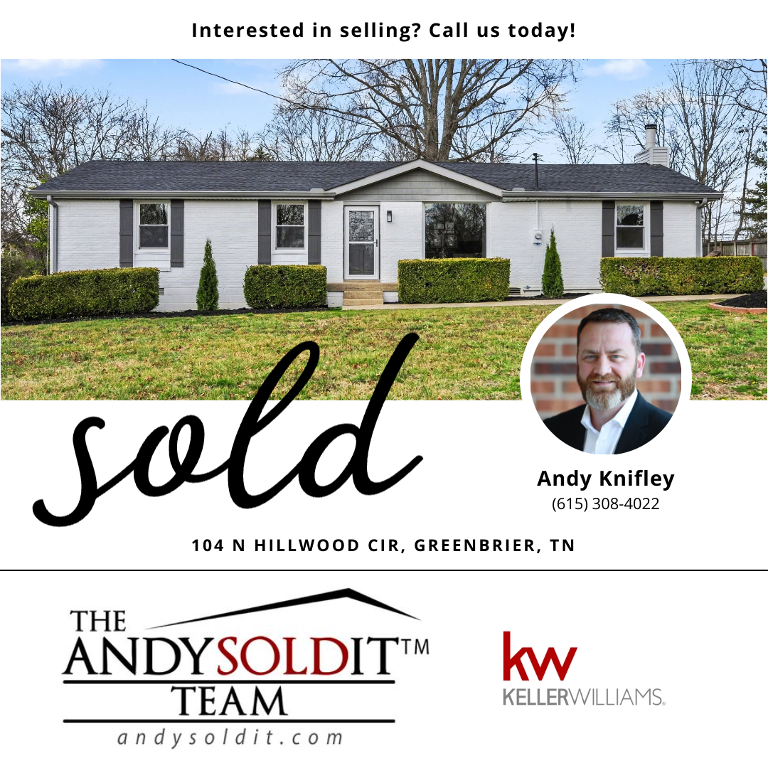 Renovated home sold in Greenbrier TN by Andy Knifley
