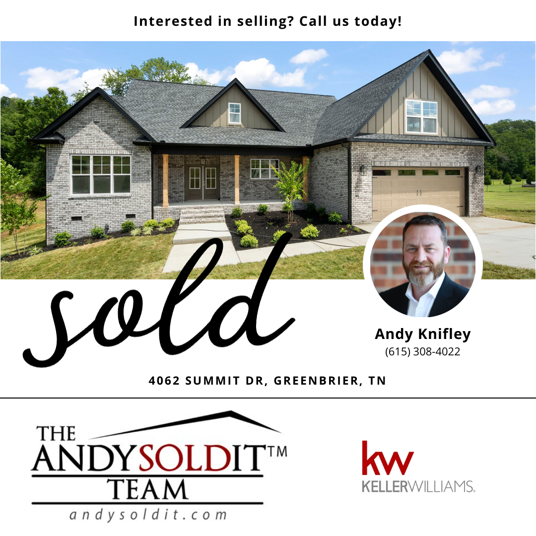 New construction home sold by Andy Knifley at 4062 Summit Dr Greenbrier TN